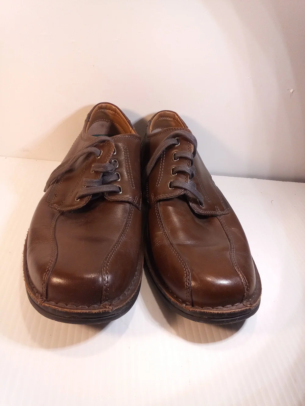 Polo Ralph Lauren Brown Leather Lace-Up Derby Dress Shoes Round Toe 9.5 M 63558